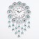 Watching clock, series: openwork, "Malika", discrete move, D-16 cm, 47 x 30 cm