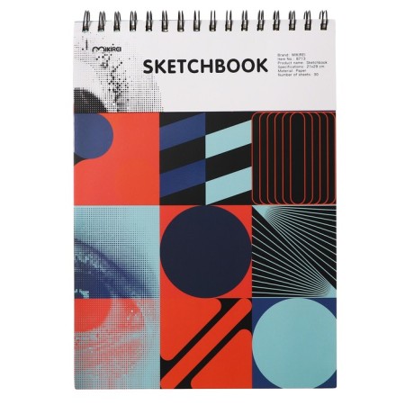 Sketchbook 21x29cm for pastel, 30 sheets, hard cover, density 130 gr, mix-3