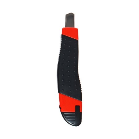 Chancellery knife, 9 mm blade, plastic housing, with a rubber holder, with metal., Director, fixator-2