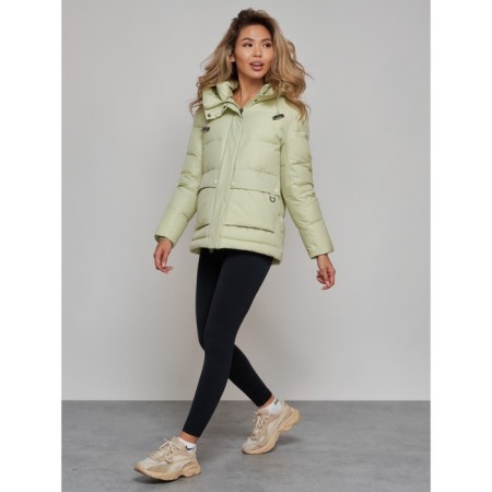 Winter jacket female, size 50, light green color-2