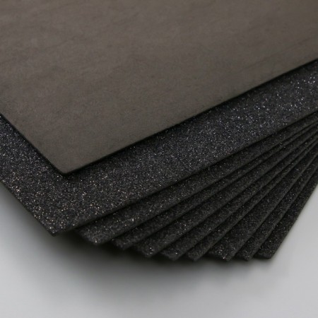 Foamiran glitter 2 mm, 20x30 cm, black-3