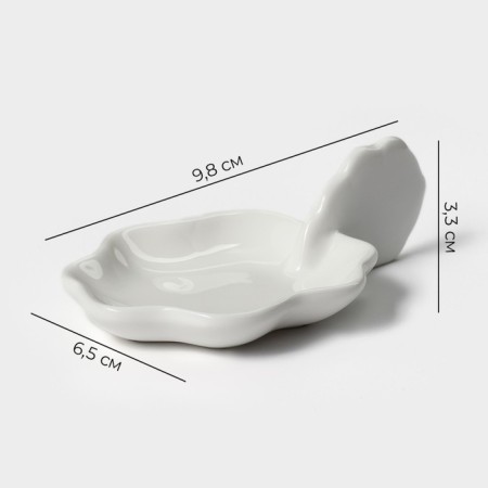 Porcelain Magistro "Flower", 9.6 × 5.6 cm, white color-1