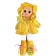 Soft toy "Doll", in a leather sundress and hat, Mix color