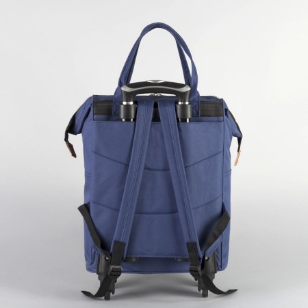 Bag-rug 2 in 1 on wheels 18 ", lightning department, external pocket, blue color-2