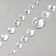 Stick plastic rhinestones for hair "circles" silver 25x13 cm