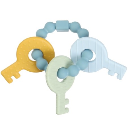 Silicone teether "keys", blue color, mum & baby-3