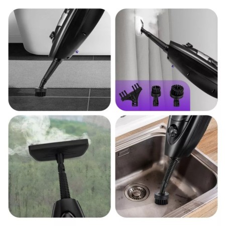 Steam mop Kitfort KT-1061, 1300 W, 300 ml, cord 4.7 m, black-violet-2