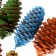 Set of spruce cones for decor "color" 6 pcs., Mix