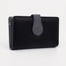 Women's wallet on a magnet, black color