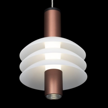 Suspended Citilux “Maya” CL202012, 12x12x25 cm, 1x6W, LED, brown color-4