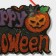 Decorative luminous jewelry (suspension) "Happy Halloween" 15x26 cm