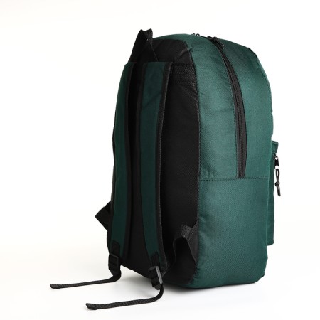 Youth backpack with lightning, external pocket, green color-3