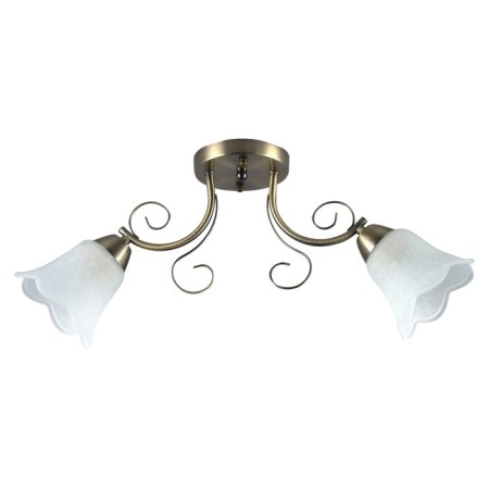 Lamp ceiling economy light 12157/2AB WT, 2x40W, E27, 23x13x57 cm, bronze color