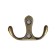 Hook furniture tundra TKD005, two -rod, bronze, 5 pcs