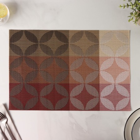 Serving napkin on the table "Peaks", 45 × 30 cm, red color-3