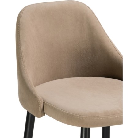 Harmar jama metal/velor, black/beige 46x53x90 cm-4