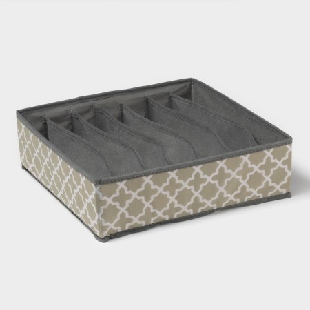 Organizer for storage of underwear "Grange", 7 cells, 33 × 32 × 10 cm, color gray color
