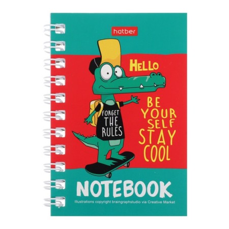 Note book A7, 40 sheets in a cage on the crest of Croco Boys, covered cartoon, OFSET block-1