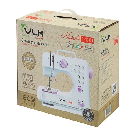 Sewing machine VLK Napoli 1400, 12 operations, 4haa/from the network, white-pink-11