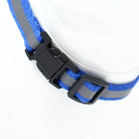 The kit for cats is reflective, width 1 cm, harness 21-35 cm, leash 120 cm, blue-4