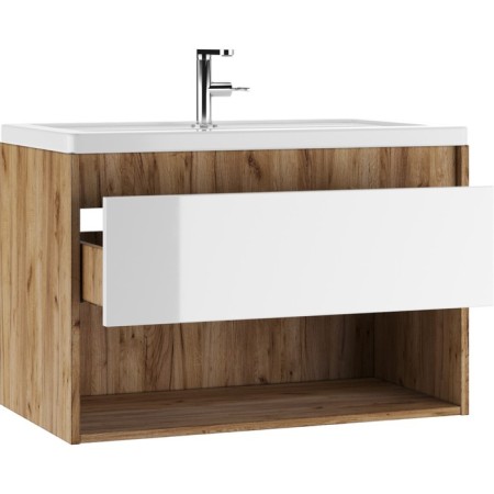 Domino IGAN TOMNO under the Mario 80 sink, oak van, suspended, with 1 upper box-2