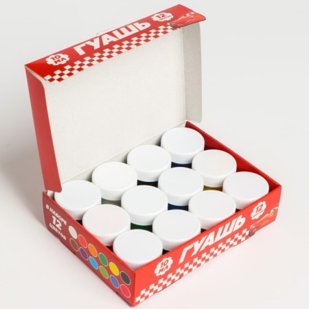 Gouache 12 colors of 10 ml, wheelbarrows-5