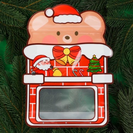 Gift package, "fireplace", with zip-lock fastener, 20x27+6.5cm