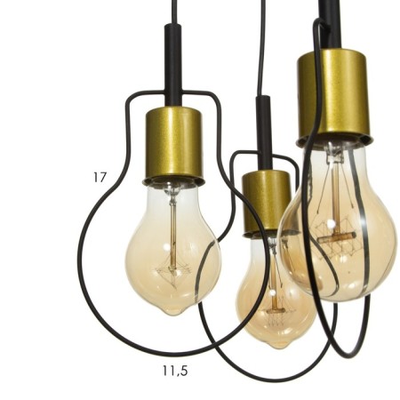 Chandelier 2719/6 E27 40W black and gold 54x54x40 cm Bayerlux-4