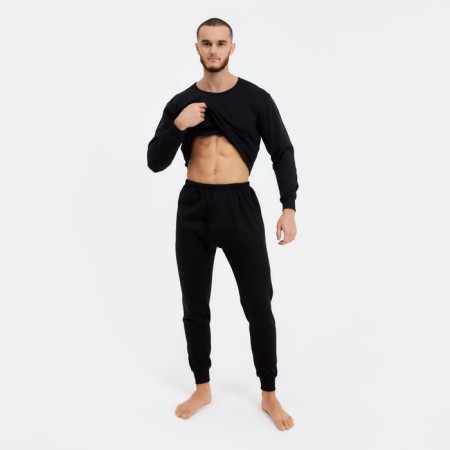 Male thermal underwear (longshille/pants), black color, size 50-5
