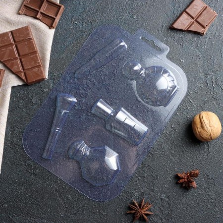 Form for chocolate and sweets plastic "beauty", the color is transparent-1