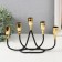 Summary Metal for 5 candles of "Singer" black with gold 24.5x5.8x15.5 cm