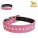 Collar "velvet and rhinestones", 31 x 1.3/2 cm, Osh 22-28 cm, pink