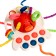 Developing toy "Octopus", with tactile rubber bands, Mix color