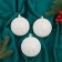 Set of balls plastic D-8 cm, 3 pcs of the "fecalist" silver-white