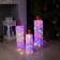 LED figure "Colored candles" 40, 50, 60 cm, textiles, metal, 220 V, glow of multi