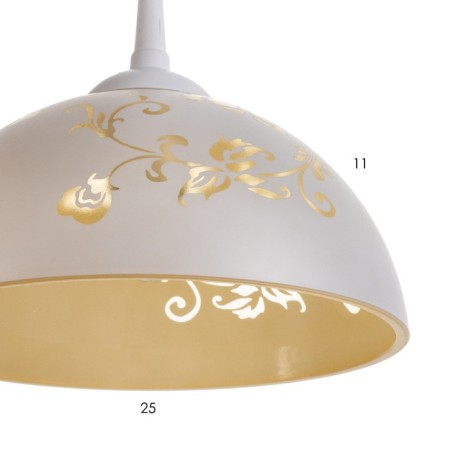 Lamp Bayerlux cap "Rocell" 1 lamp E27 40W White-Shampan d.250-4