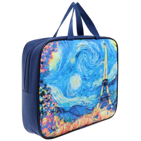 Folder with handles Textile A4, 350 x 270 x 70 mm, calligrata "Paris"-1