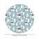 The tablecloth “Snow settlement”, round, oxford, elastic band, size 120x120 cm, diameter 75-100 cm