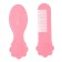 Set for hair care: comb and brush "Flower", pink color