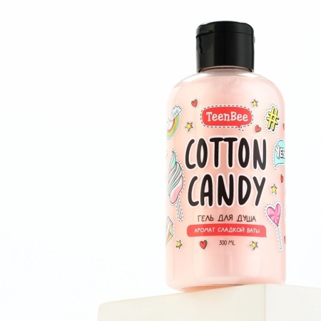 Shower gel, moisturizing, 300 ml, sweet cotton scent, teenbee-5