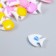 Set of buttons of decorative plastic "Bright fish" set 20 pcs 1.5x1.8 cm mix