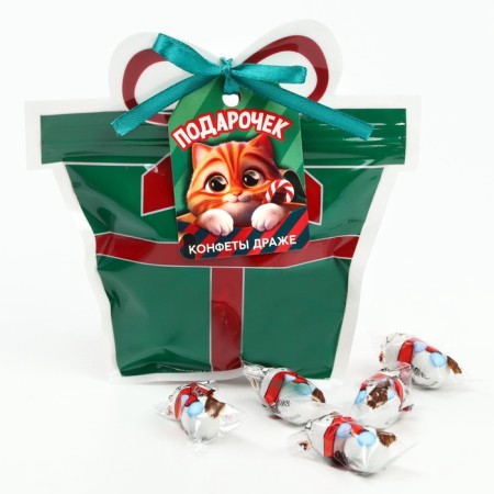 New Year. Drysteu sweets in the form of "Gift" 50 g.-1