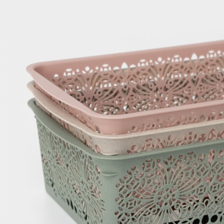 Floral storage basket, 25 × 15 × 7.5 cm, mix color-7