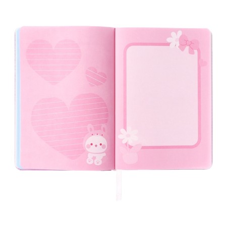 Note book B6, Devente Kitty, 192 sheets, hard cover, artificial leather with foam rubber, 70g/m2, mix-8