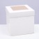 The box is folding, the lid is, with the window, white, 15 x 15 x 15 cm