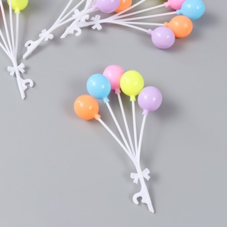 Decor for creativity plastic "Bound of balloons" 5 pcs 14cm-2