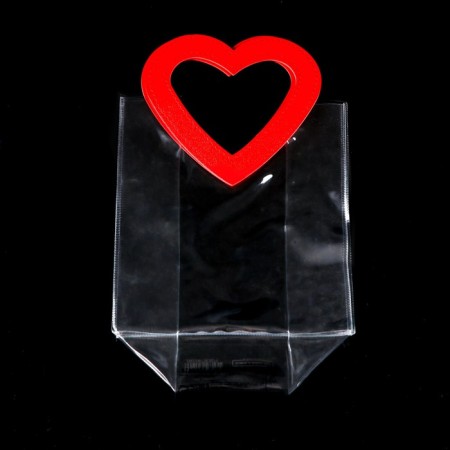 Gift package from PVC red 20x18x10 cm-3