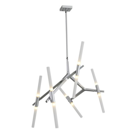 Ceiling Ceiling ST LUCE. SL947.102.10. Laconicita. 10x5 watts, G9, 4000k, 160x40x95 cm, silver color-11