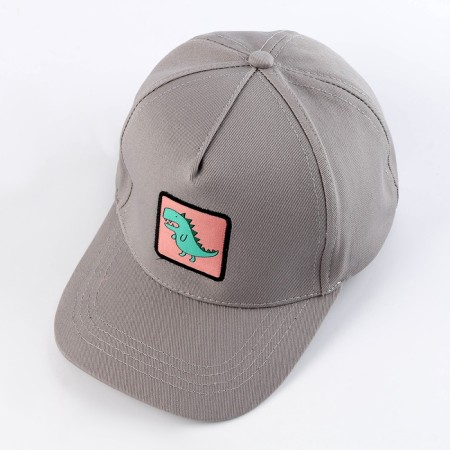 Baby cap for the boy "Dinosaurus", gray color, rr 52-54, 5-7 years old-5