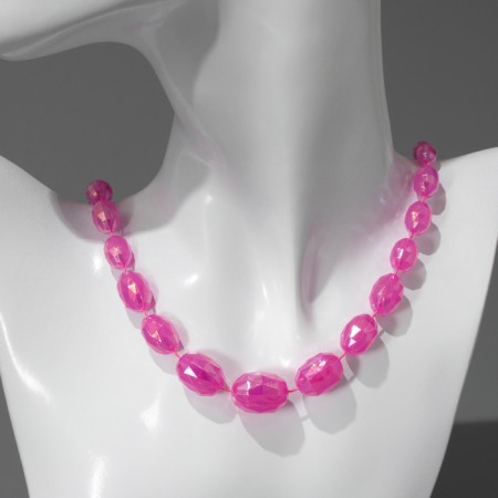 Beads "Classic" ovals for an increase, the color of the rainbow-raspberry, 45 cm-1